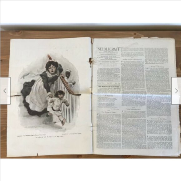 Antique Needlecraft Homemaker Newspaper 1917 Early Advertising Fashion History - Picture 2 of 10